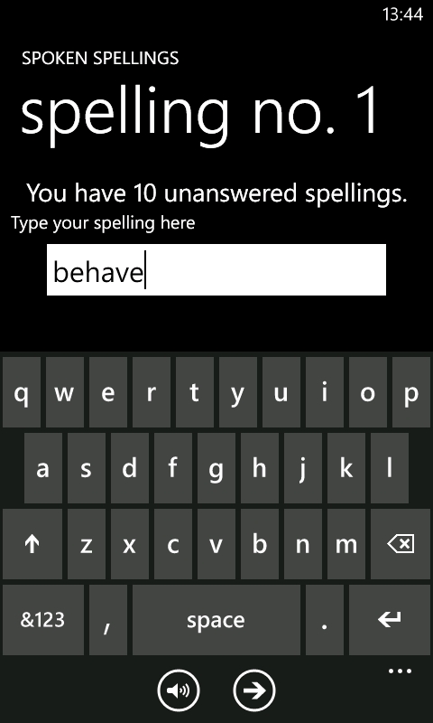 Enter Spelling