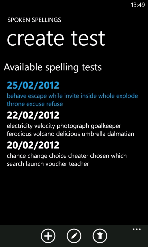 Create a test
