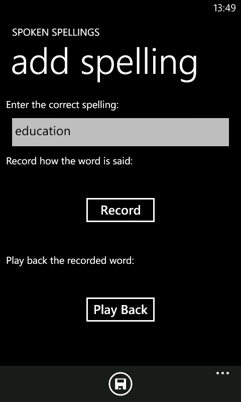 Add a spelling